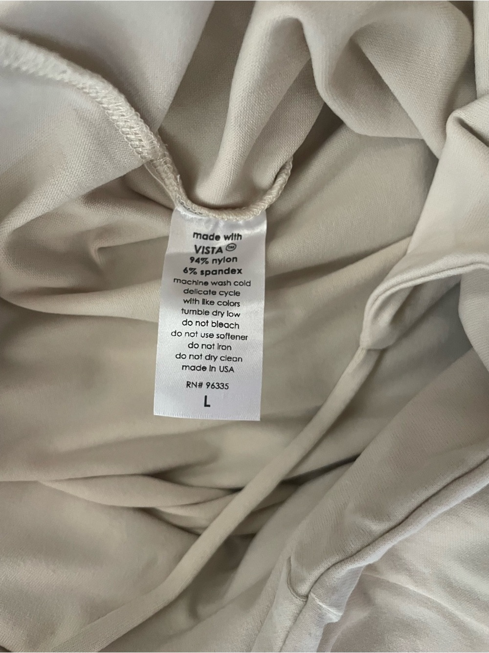 Susana Monaco String Slit Front Wide Leg Jumpsuit Blanched Almond size L | NWT - Picture 11 of 11